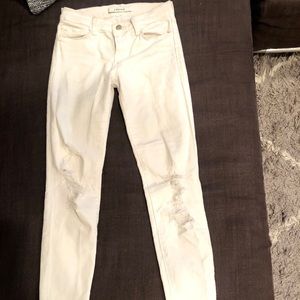 JBrand white cropped denim, lightly worn